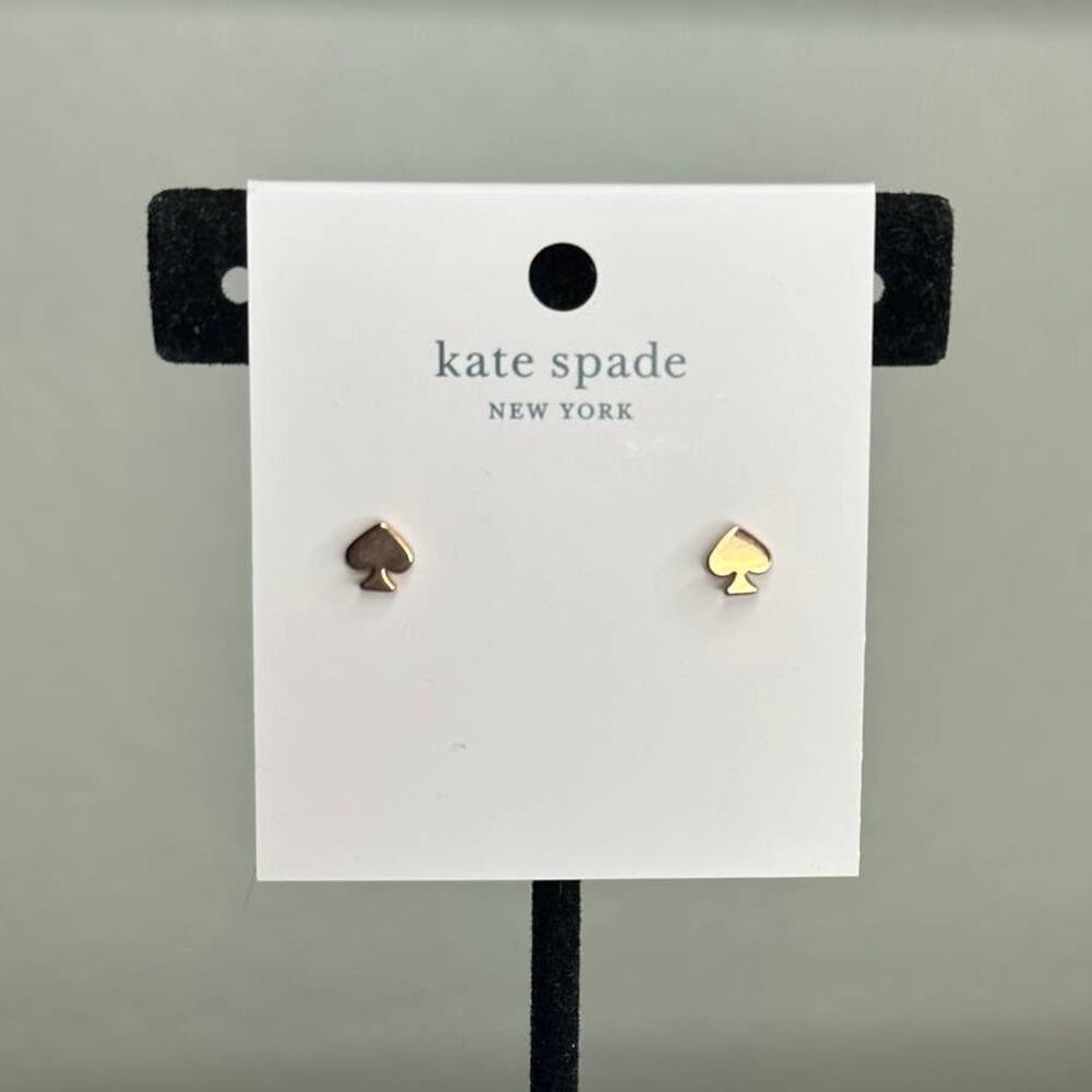 Kate Spade Signature Mini Spade Rose Gold Studs Earrings